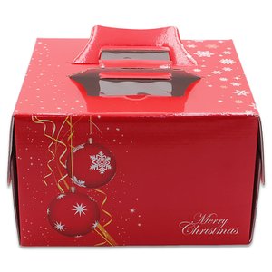 이룸팩 크리스마스 케이크박스 10개 2호 레드 쉬폰케이크상자