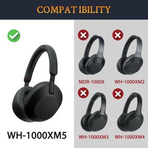 SOULWIT Sony WH-1000XM5 (WH1000XM5) 이어 패드 이어 쿠션 무선 노이즈 캔슬링 헤드폰 용 교환