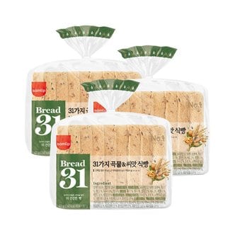 신세계라이브쇼핑 삼립 Bread31 31가지 곡물과씨앗 식빵 420g 3봉(단백질10g/고식이섬유/저당)