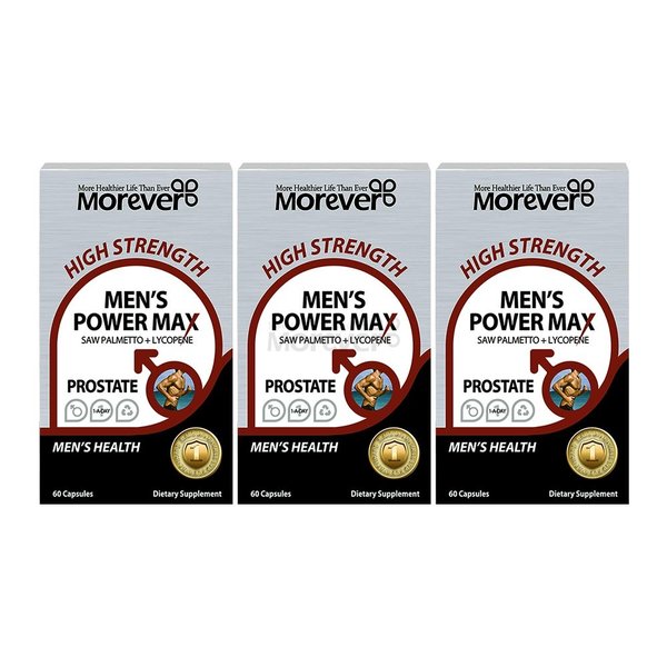 뉴질랜드 Morever 모에버 맨즈 파워맥스 프로스테이트 쏘팔메토 라이코펜 60캡슐 3팩