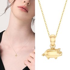  [골드퀸즈] 18K 기해년 황금돼지 목걸이_소