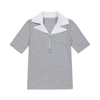 MARTINE GOLF [정상가 198000원]여성 라펠 카라 5부티셔츠 L그레이 (Q0B130232)