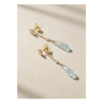 OLE LYNGGAARD COPENHAGEN 올레 링가드 코펜하겐 슈팅 스타 18k 골드 아쿠아마린 다이아몬드 이어링 1647597344447963