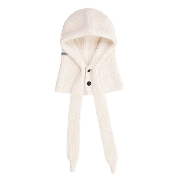 SOFT KNIT HOOD BALACLAVA_IVORY