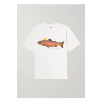 캐피탈 프린트 코튼 저지 티셔츠 화이트 46376663162925158