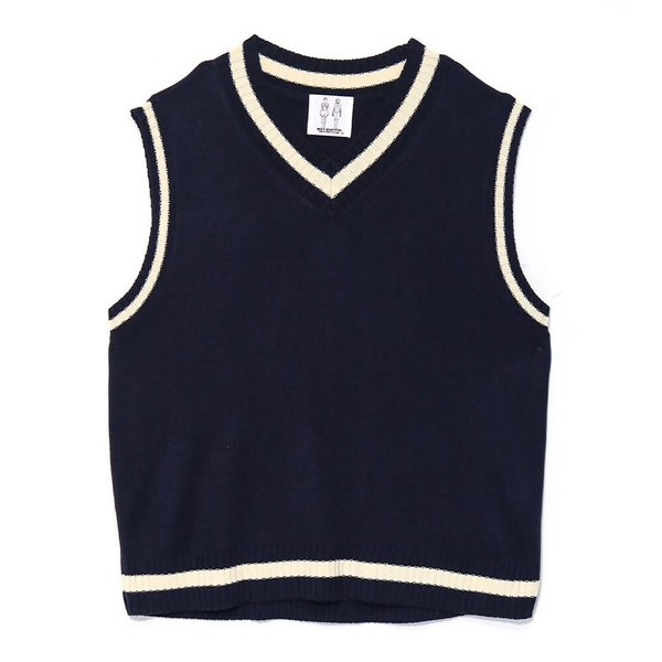 남녀공용 캠퍼스 V조끼 베스트 데일리조끼 맨투맨 니트 커플조끼 남자조끼 DS-VEA-Q079-곤색