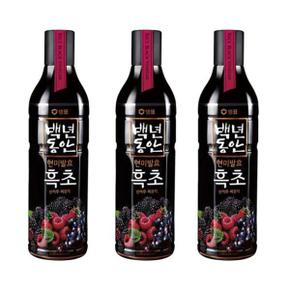 샘표 기능성음료 백년동안 흑초 산머루복분자 900ml 3개