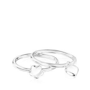 Silver Mini Icons flower-heart Rings set/반지/세트/018175520/52호(12호)