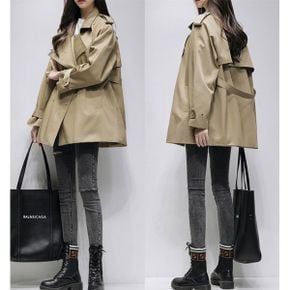 어깨견장 허리벨트 트렌치 코트 238610_P386362115