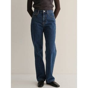 relaxed straight jeans (classic blue)