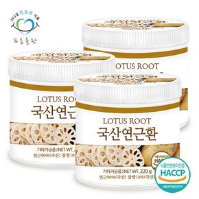 국내산 연근환 220g 3통 haccp 인증 휴대용환통 사은품