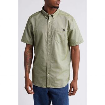 이스퀘어 5052303 Vans Houser Short Sleeve Organic Cotton Button-Down Shirt