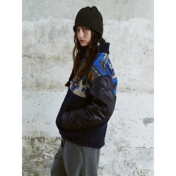 [2차:12/22순차발송] Nana Quilted Jacket Navy_F254JP01