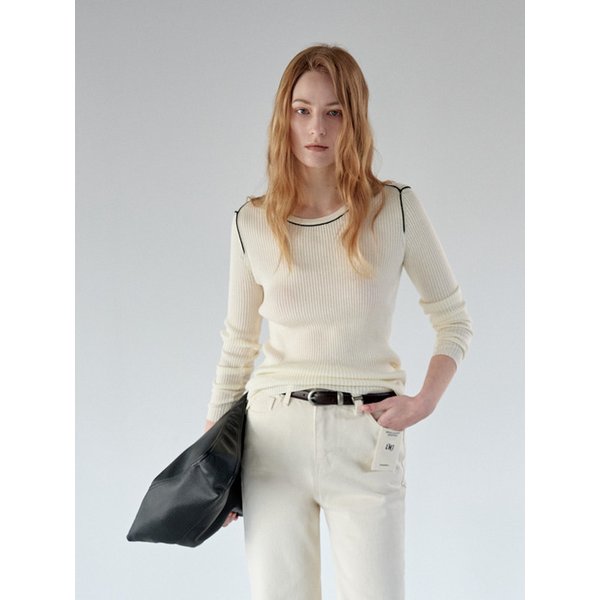 NOVEL LINE RIBBED KNIT_N6SKN0373