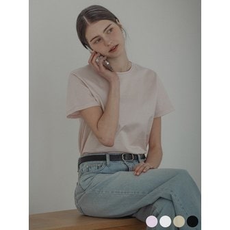 틸아이다이 Silky pearl cotton half sleeve t-shirt[4color]