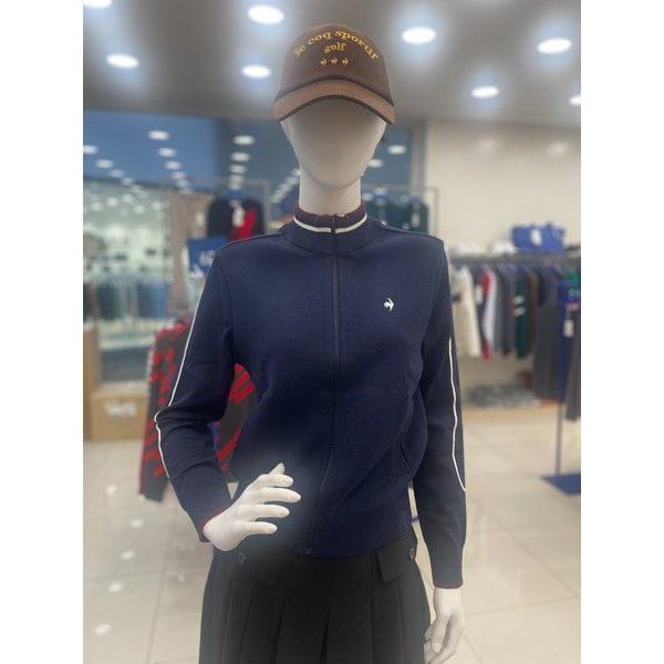 [여주점] 여성 라인 포인트 스웨터 풀집업 점퍼 GQ322LKC91 NAVY