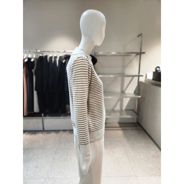 [여주점] [나이스클랍] 숄카라 스트라이프 니트 풀오버 A254PWKB37