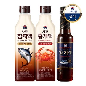 참치액 900g 1개 + 홍게액 900g 1개 + 프리미엄참치액550ml 1개