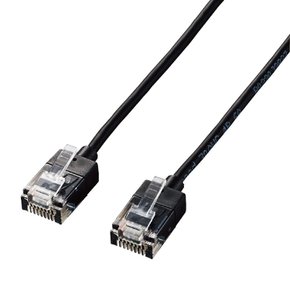 일렉콤 LAN 케이블 CAT6A 10m cat6a 표준 슈퍼 슬림 블랙 LD-GPASSBK10