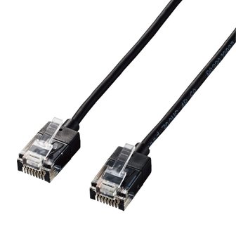  일렉콤 LAN 케이블 CAT6A 10m cat6a 표준 슈퍼 슬림 블랙 LD-GPASSBK10