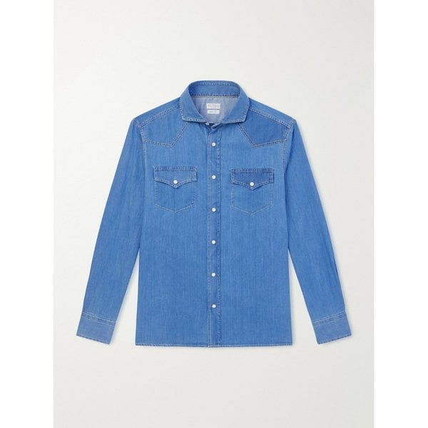 브루넬로쿠치넬리 데님 셔츠 46376663163000337