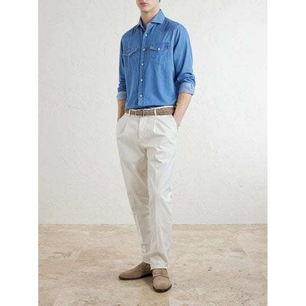 브루넬로쿠치넬리 데님 셔츠 46376663163000337