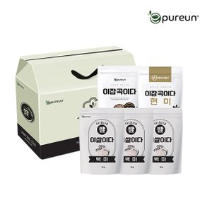 [바로배송][선물세트] 이쌀이다 백미 1kg X 3개+국산귀리1kg+국산현미 1kg