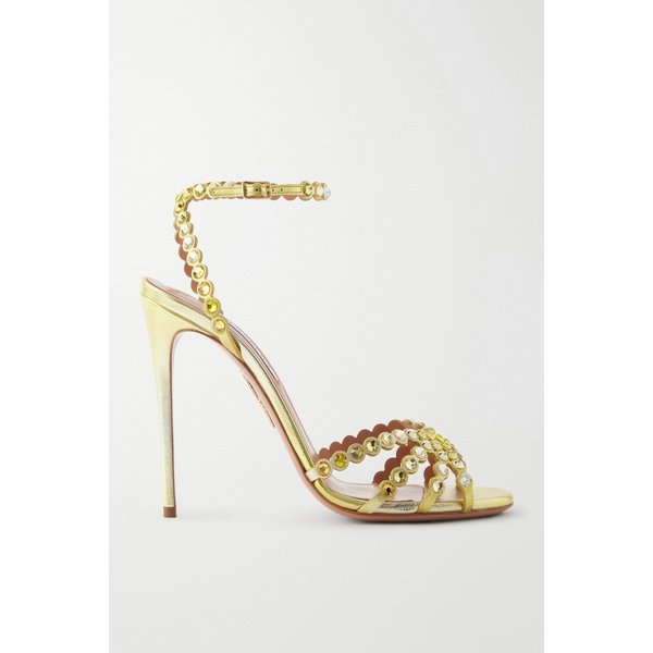 크리스탈 장식 멀티컬러 가죽 샌들 46376663163014277