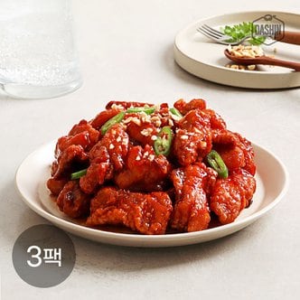 다신샵 성수동905 노밀가루&저당 매콤 닭강정 3팩 / 쫄깃 닭다리살
