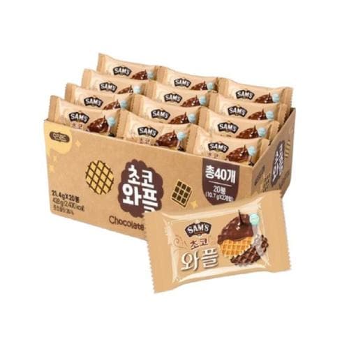 진한 초코와플 428g(총40개, 10.6g X 2개입 X 20봉) 사무실간식(1)