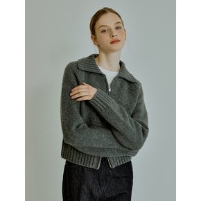 Buttering knit zip-up cardigan 3color