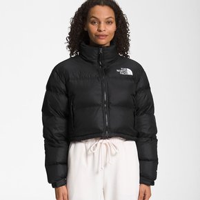 여성 눕시 Nuptse 숏 패딩 자켓 TNF Black