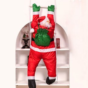초대형 크리스마스 트리 장식 사다리 벽타는 산타 인형 120cm