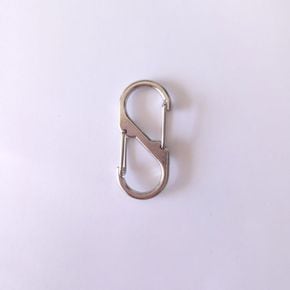 메탈 S형 카라비너 양방향 3cm 실버
