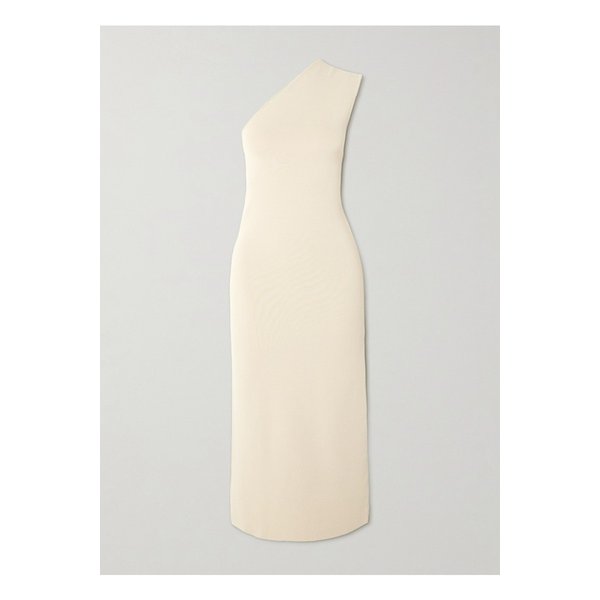 1 아리바 원숄더 니트 미디 드레스 베이지 1647597325589169