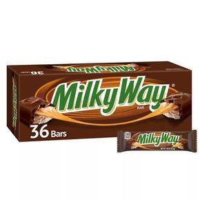 [해외직구] 밀키웨이 초콜릿 캔디바 대용량 52g 36입 Milky Way Full Size Bulk Chocolate Candy Bars (1.84 oz., 36 ct.)