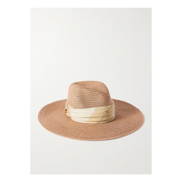 유지니아 킴 엠마뉴엘 프린트 그로그랭 트리밍 헴프 페도라 토프 46376663162854157