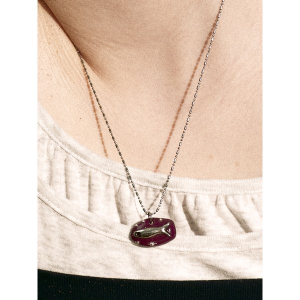 minnow necklace-purple