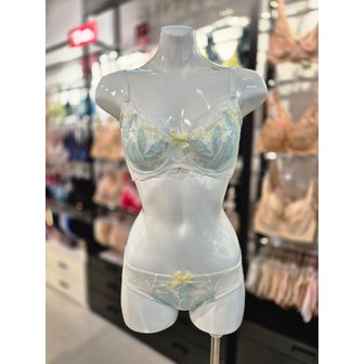 비너스 [시흥점] S 비너스) 오르화 홑겹 데미 브라, 망레이스 팬티 세트 OBR7859+OPT7859S-IV