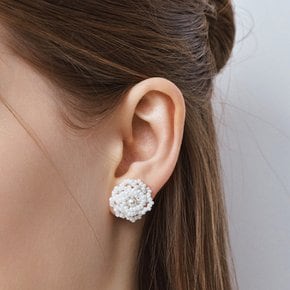 [송해나,윤은혜,볼빨간사춘기 안지영,김지은,이프아이 샤샤 착용]pearl bead flower earrings