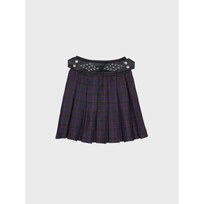 24F WYBIE PLEATED SKIRT IN CHECK