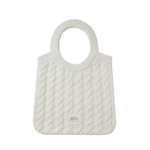 m1037 1334833 숄더백 가방 CABLE COTTON KNIT BAG WHITE 4
