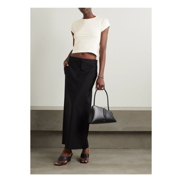 에턴 쇼트 슬리브 베이비 티 크롭 코튼 모달 혼방 저지 티셔츠 아이보리 1647597338536397