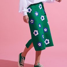 / MET Flower Skirt Green