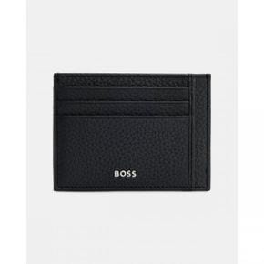 4649310 BOSS Italian-leather card holder with logo lettering - 001 Black 81258210