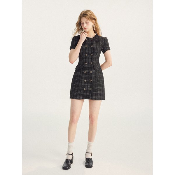 실버라인 트위드 미니원피스