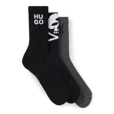 휴고 [30프로 할인][WI24] 쿼터 렝스 양말 3켤레 세트 블랙(50524801001)