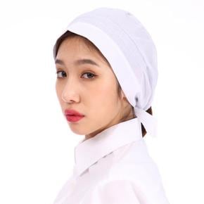 화이트망사두건 서빙모자 주방위생모자 식당 조리용두건