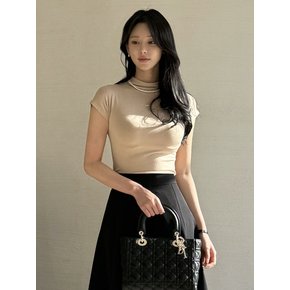 슬림핏 반하이 캡소매 티셔츠_M2501TS005A