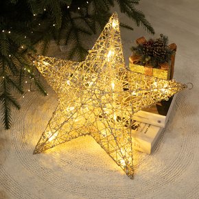 LED 글리터별 로즈골드 50cm 크리스마스 조명 장식